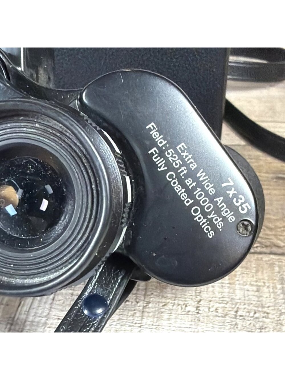 Gemini 7x35 Extra Wide Angle Binoculars Black Leatherette Carrying Case Vintage - Picture 3 of 16